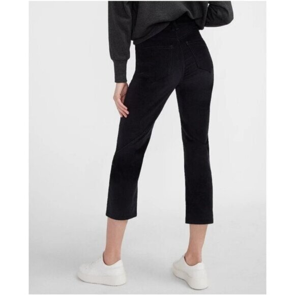 Express Super High Waisted Velvet Straight Pant 10 - Picture 2 of 3